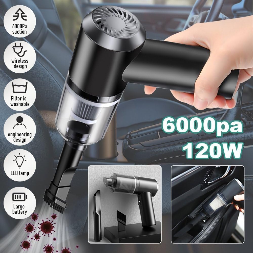 Vacuum Cleaner for Car 2-in-1 with Dust Collection – Powerful & Compact