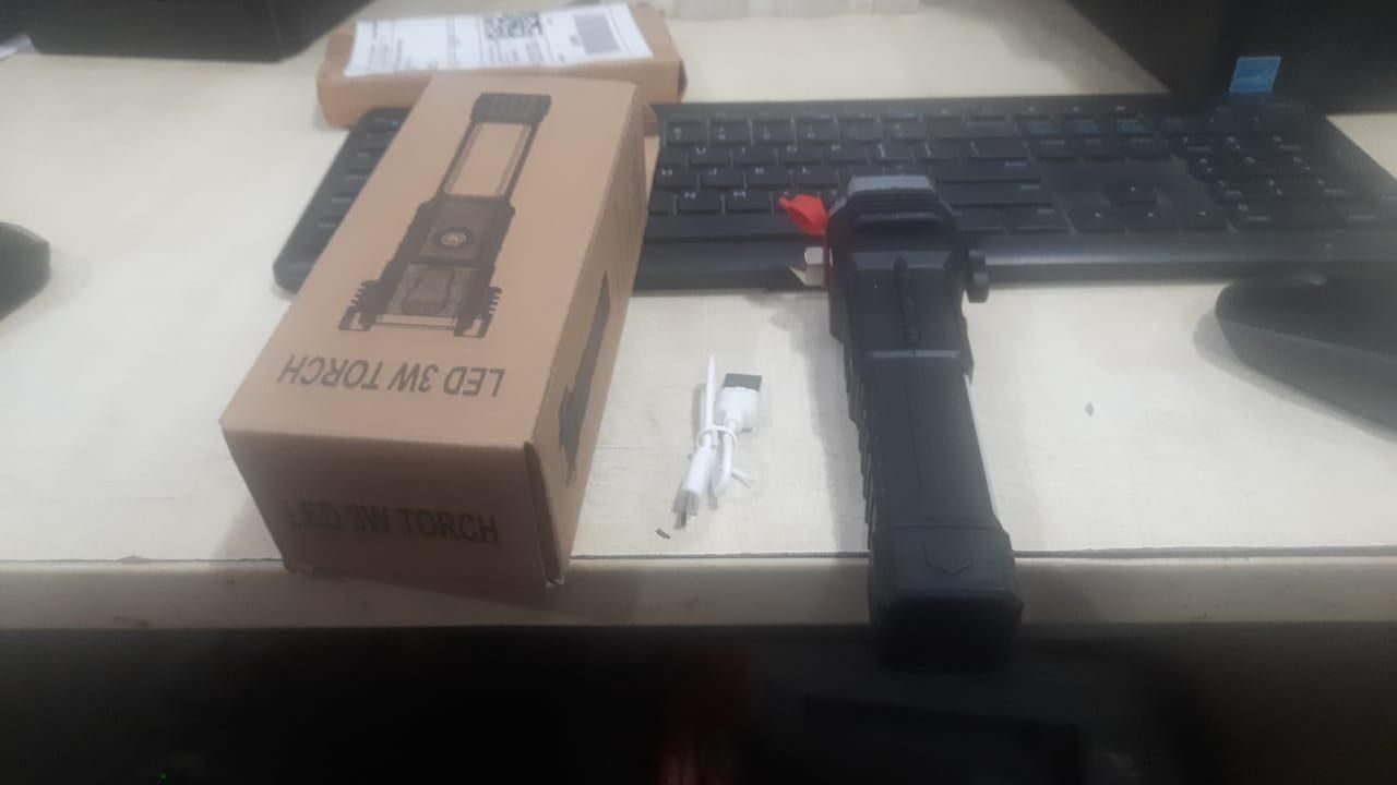 Portable Rechargeable LED Flashlight – High Lumen Torch with USB Charging