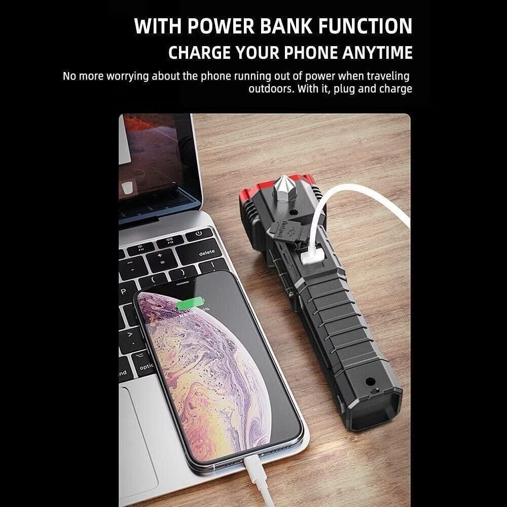 Portable Rechargeable LED Flashlight – High Lumen Torch with USB Charging