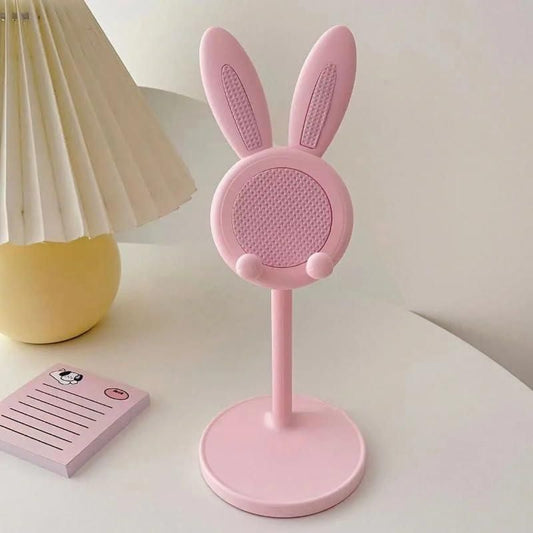 Cute & Adjustable Rabbit Cartoon Phone Stand – Adorable Desk Buddy for All Devices!