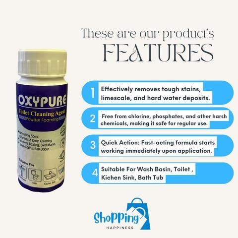 OxyPure Toilet Cleaning Tablets – 250 gm | Powerful & Long-Lasting (Pack of 2)